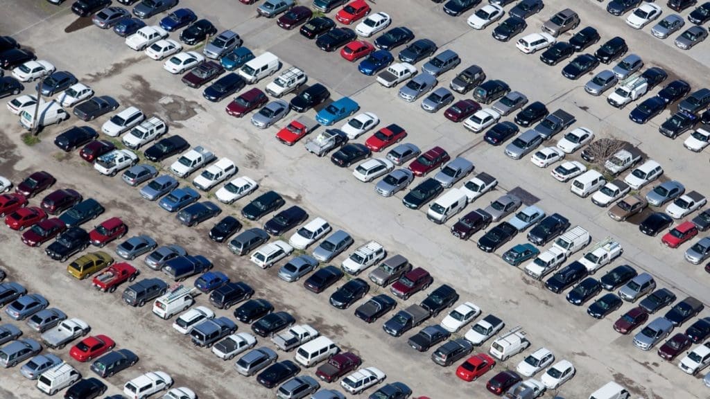 A2B Header Image of a Car Lot from the sky
